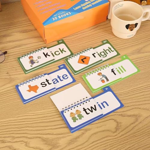 30 Read and Rhyme Flip Books Claritydream Flip Books ABC Vocabulary Flash Cards Interactive Reading Flash Cards
