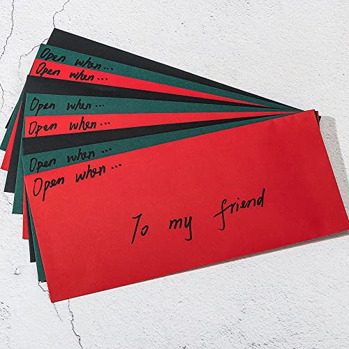 Wishop 100 Pack Colorful #10 Business Envelopes Red 4.13 x 9.49 Inches