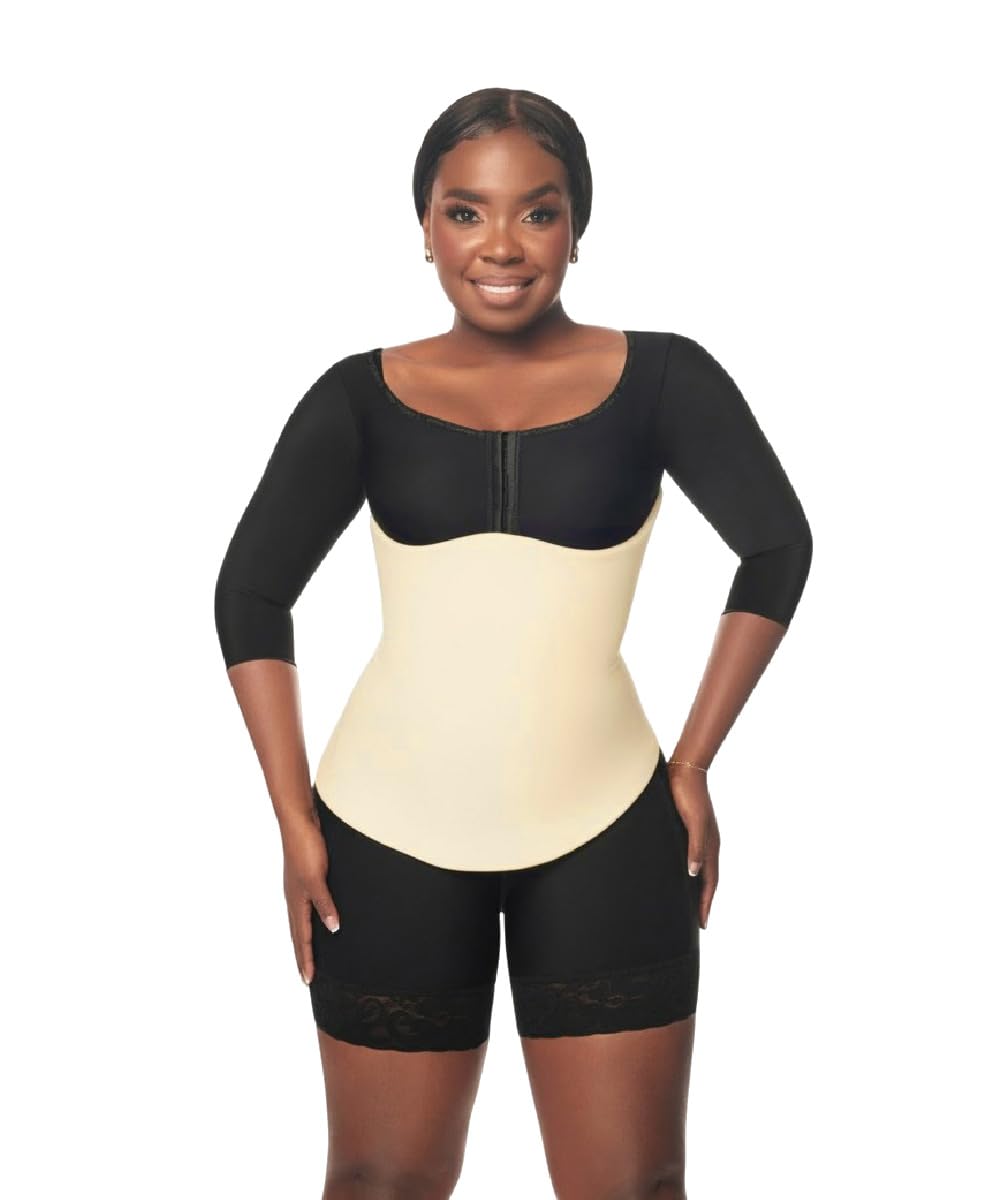 Forma Tu Cuerpo Lipo Foam 360 Long Post Surgery Abdominal Board for Lipo 360, Tummy Tuck, BBL Recovery, Compression Support, and Liposuction Supplies (Beige, M)