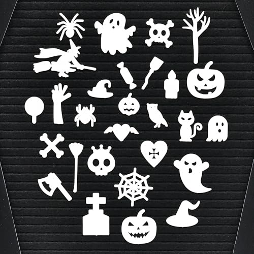 Halloween Coffin Letter Board Icons - 120 Spooky Symbols for Decorations & Crafting