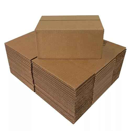 Corrugated Mail And Shipping Packaging Coxes - 25 Pack (12 x 9 x 6 inch / 25 pack), Corrugated Boxes For Shipping, Mailing, Storage & Moving Out, Brown Storage Cardboard Boxes