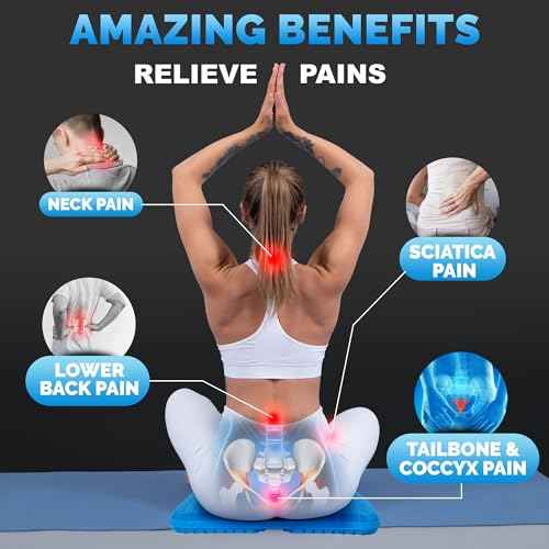 Gel Seat Cushions for Long Sitting- Extra Large & Ultra Thick(2 Inch) Orthopedic Chair Pad for Pressure Relief, Sciatica & Back Pain ? Non-Slip, Cooling, Portable for Office, Car, Truck, Wheelchair