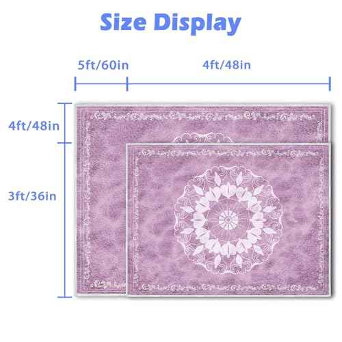Office Chair Mat for Hard Floors, Desk Chair Rug Protector for Rolling Chair, Anti-Slip Computer Gaming Chair Mat, Carpet Mats for Home Office(Purple,4¡¿5ft/48¡¿60in)