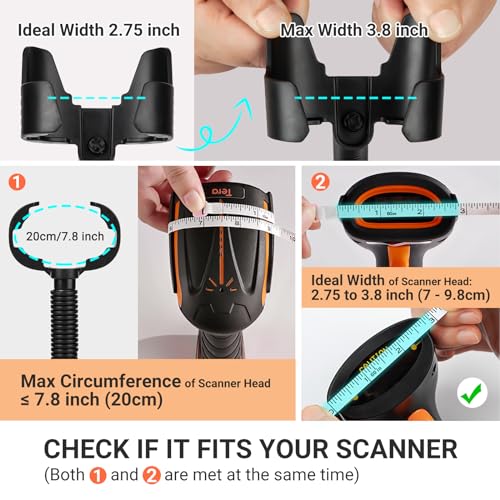 Universal Barcode Scanner Stand Wall Mount Adjustable Holder for Retail & Logistics
