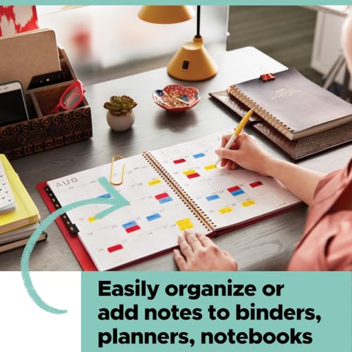 Post-it Flags 0.47 x 1.7 in Multicolor Dispenser 320 Flags/Pack – Repositionable, Writable, Clear Adhesive