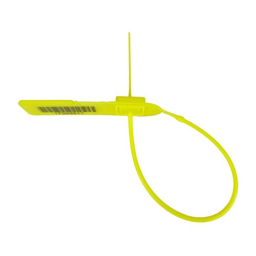 Yellow Pull-Tight Barcode Security Seals 8'', 1,000 Seals