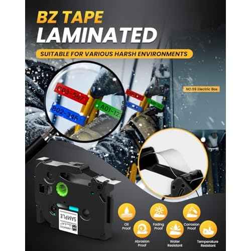 Vixic Industrial Label Maker, Label Maker Machine with-Tape, E1000 Heat Shrink-Labels Maker Waterproof-Labels for Cable Wire Network Office Labeling, Electrician Label Makers Handheld Label Machine