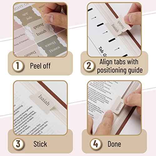 Mr. Pen- Bible Tabs, 75 Boho Theme Laminated Tabs for Women and Men, Study Bible Index, Book Labels