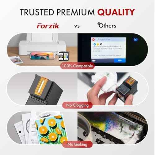 Forzik 245XL Ink Cartridge Compatible with Canon 245 XL 246XL for PIXMA MG2420 MG2520 MG2522 MG2525 MG2920 MG2922 MG2924 Printer (Black and Tri-Color 2 Pack)