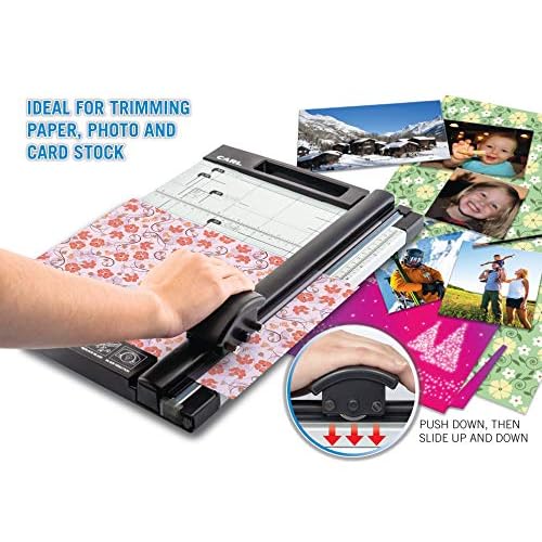 CARL 12 inch DC-200N Premium Rotary Paper Trimmer, Metal Base, 15 Sheet Cutting Capacity.