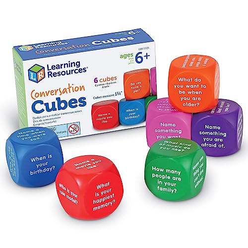 Learning Resources Conversation Cubes - Single Foam Social Emotional Learning Toy for Ages 6+