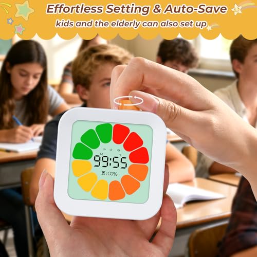 EooCoo Timers for Classroom, Visual Timer for Kids and Adults, 99 Minute Digital Timers Classroom Must Haves, ADHD Tools Countdown Timer, College School Supplies, Office Desk Accessories
