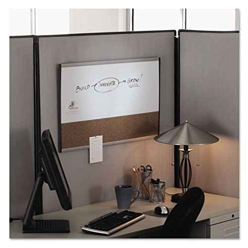 Quartet Arc Cubicle Combination Board, 30" x 18", Whiteboard/Cork Surface, Aluminum Frame (ARCCB3018)