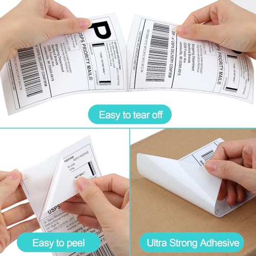 Joyberg 4x6 Thermal Labels - 240 Waterproof Adhesive Shipping Labels for Thermal Printers