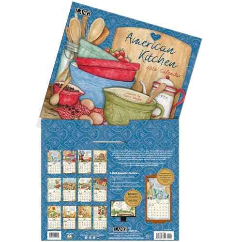 Lang American Kitchen 2026 Wall Calendar ? 12-Month Calendar with Stapled Binding, Linen-Embossed Kitchen & Food Art by Susan Winget, 13.4¡È ¡¿ 12¡È
