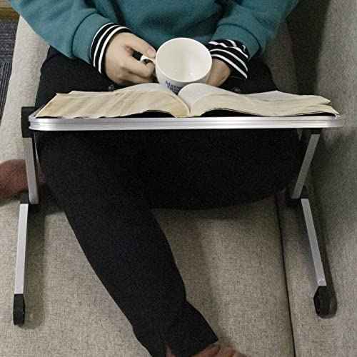MNKXL Extra Large Book Stand Adjustable for Bed Sofa, Multifunctional Laptop Holder with Page Clips, Ergonomic Multi Heights Angles, Cooking Stands Heavy Textbook Portable, Black, 19.5 x 10 inches