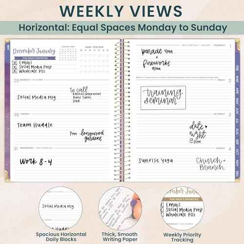 bloom daily planners HARDCOVER 2026 Planner (January to December) - 8.5¡± x 11¡± Weekly & Monthly Dated Agenda Organizer Book with Stickers & Tabs - Good Things Are Coming