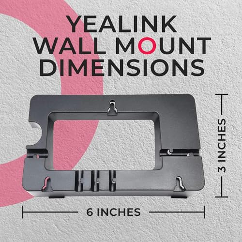 Yealink Wall Mount Bracket for VoiP Phone T46U, T46S, T46G - Fits to Exact Specifications Ensures a Secure and Stable Install for Access to All Telephone Cables, Global Teck Bundle Microfiber Cloth