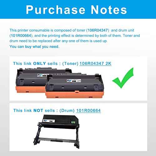 LCL B205/ B210/ B215 Black High Capacity Toner Cartridge Replacement for Xerox 106R04347 106R04346 Compatible with Xerox B205 B210 B215 B205NI B205MFP B210DNI B215DNI B215MFP Printers (2-Pack)