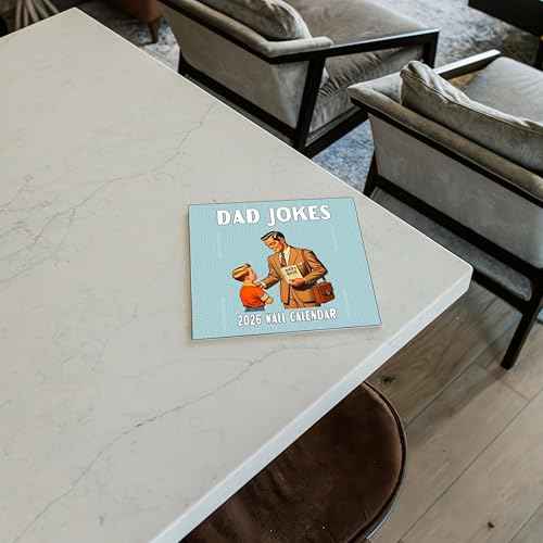 2026 Dad Jokes Monthly Wall Calendar | 12" x 24" | White Elephant or Gag Gift Funny Calendar 2025-2026