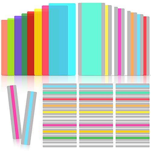 Zonon 48 Pcs Guided Reading Highlight Strips - 3 Sizes, 7.48 x 1.25 & 7.48 x 2.75 Inch, Fluency & Dyslexia Aid