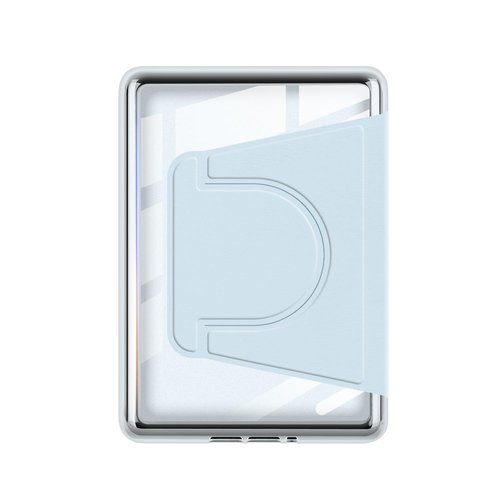 360 Degree Rotating Case for 7" Kindle Paperwhite (12th Generation-2024 Release), Detachable Magnetic Design Protective Adjustable Stand Cover Clear Back with Auto Sleep/Wake, Light Blue
