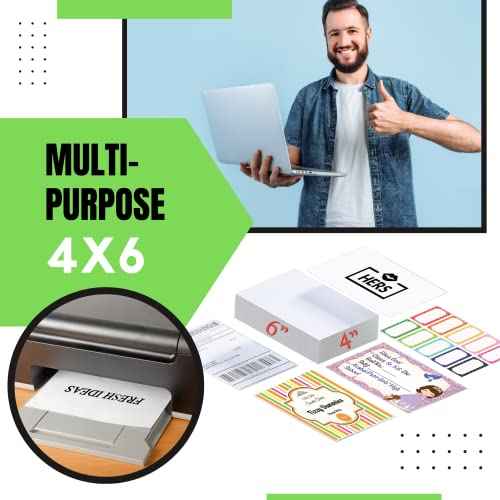 JETZAP Pre-Cut 4x6 Shipping Labels | Work on Most Inkjet and Laser Printers | Just Load & Print | USPS UPS FedEx for Home Printers | 500 Pack