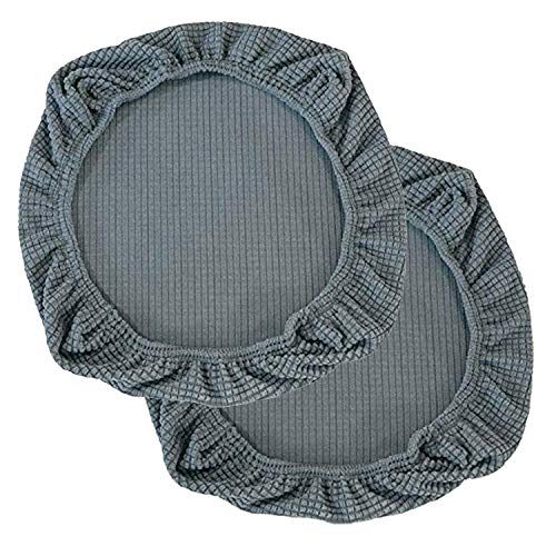 Sunnyway 2 Grey Stretchable Office Chair Seat Cover – Spandex Slipcover Protectors
