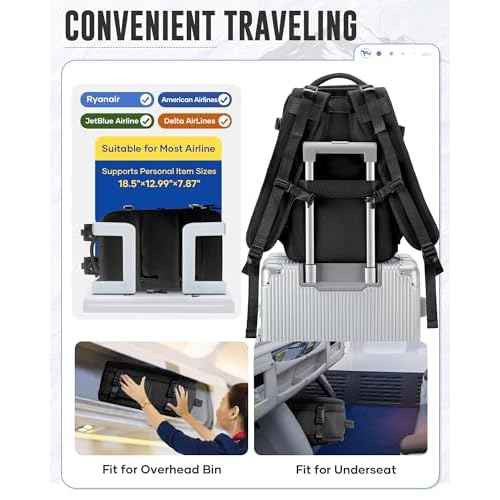 Vacuum Travel Backpack with Pump,Personal Item Carry on Backpacks Flight Approved 18x14x8 inches Men Women, Laptop Waterproof Work Compression bags hiking Casual Daypack 60L Water Resistant Luggage