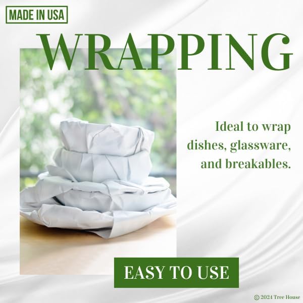 Tree House Packing Paper - 500 Recyclable Newsprint Sheets for Moving | 24” x 30” Size, 25lbs