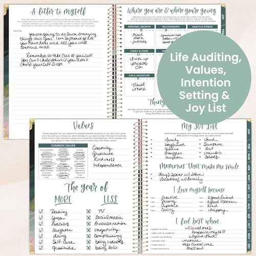 bloom daily planners HARDCOVER 2026 Planner (January to December) - 8.5¡± x 11¡± Weekly & Monthly Dated Agenda Organizer Book with Stickers & Tabs - Emerald Paint Strokes