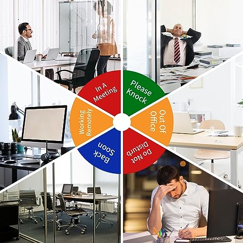 K KitchenTour Silver 6-Mode Office Door Sign - Do Not Disturb & More