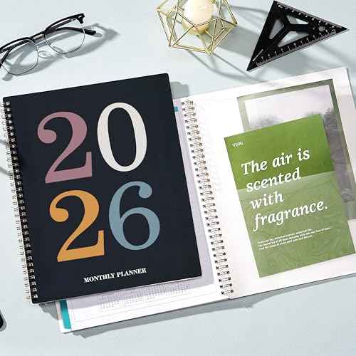 2026 Monthly Planner - 2026 Planner from January 2026 - Deccember 2026, Monthly Planners 8.5''x11'', 12 Months with Tabs, Large Daily Blocks, Double Inner Pocket