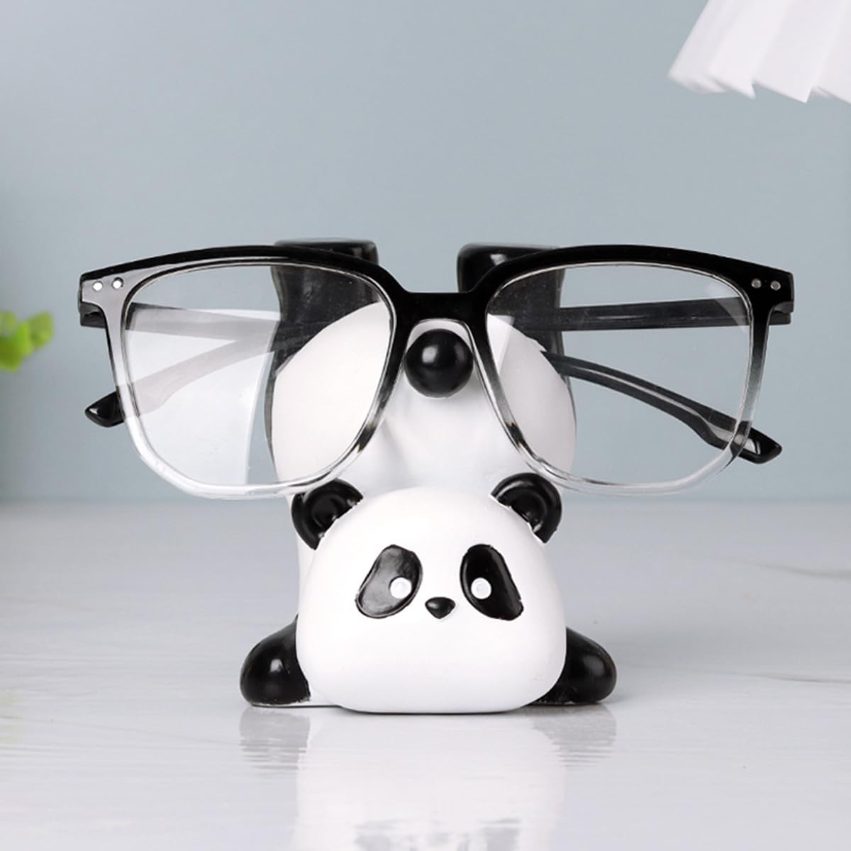JARPSIRY Cute Panda Glasses Display Stand for Nightstand, Funny Decorative Eyeglass Sunglass Holder, Home Office Desk Decoration (Handstand Panda)