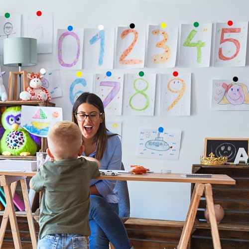 1000 PCS 3/4" White Dot Stickers Round Circle Colored Coding Labels Garage Yard Sale Dot Stickers for Toddlers, Classroom£¬Office