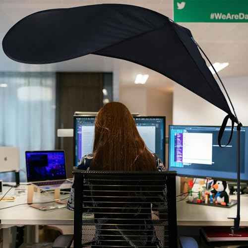 65"Comastbo office cubicle desk shade,designed for light sensitive workers,idea for office cubicles and desk canopy,block overhead light Black£¨patent is on the way)