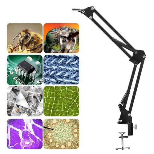 HERCHR Flexible Arm Stand for Digital Microscope with 50mm Lens Mount - Industrial Camera Accessory