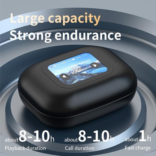 LCORDN AI Real-Time Translation Earbuds, 144 Languages & Accents, Simultanous Interpretation Wireless Earphones for Travel & Business, HD Sound Adjustable Ear-Hook Wireless Translator Earbuds