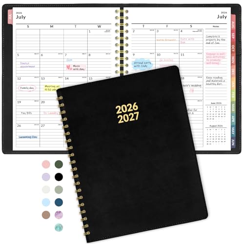 Forvencer 2026-2027 Academic Planner Black 8.5x11 Weekly & Monthly Soft Cover