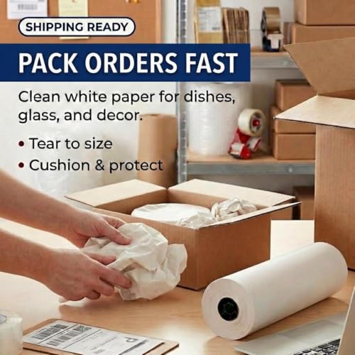 BOX USA White Newsprint Paper Roll 24x17280" (1440'), Recycled for