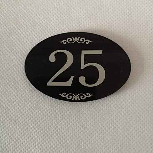StayMax Locker Number Signs Door Sign with Self-Adhesive Tape Number Black (1-100)