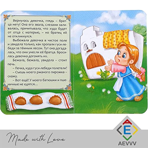Russian Fairy Tales Set of 6 Board Books for Kids, Bedtime Stories, Russian Folk Tales
