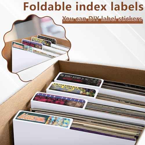Comic Book Dividers, 25 Pack Cardboard Comic Book Dividers with Tabs for Comic Book Storage Box