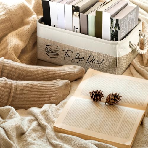 Marsui Book Lover Gifts TBR Book Storage Basket to Be Read List Storage Bin Bookish Accessories Bookworm Gift for Club Members Student Teacher Reading Accessories