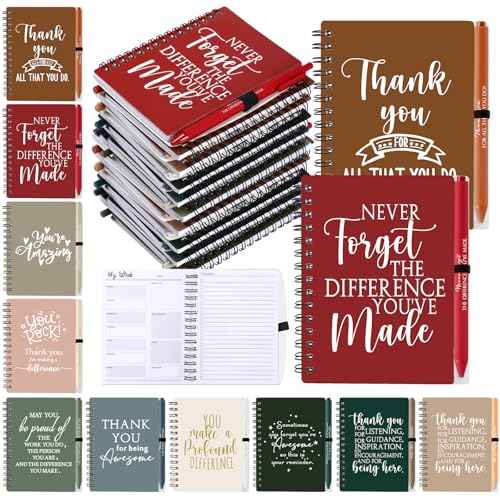 Tellingyou 60 Pcs Employee Appreciation Gift Bulk for Coworker Christmas A6 to Do List Notebook with Ballpoint Pens Motivational Notepad for Staff Office Team Teacher Nurse (Joyous Colors)