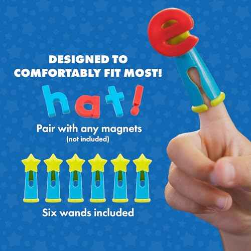 Educational Insights Magnetic Pointer Wand Small Group Set - Pointers for Classroom, Magnetic Wands for Kids, Reading Manipulatives and Teacher Tools, Preschool Classroom Pointer Finger Stick, Ages 4+