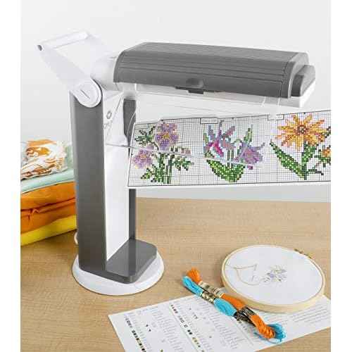OttLite 13 Watt Magnifier Task Lamp with 2X Magnification and Swivel Base, Dark Gray