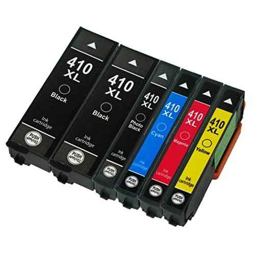 Remanufactured Ink Cartridge for Epson 410XL Replacment Expression XP-630 XP-830 XP-530 XP-635 XP-640 Printers (6 Pack)