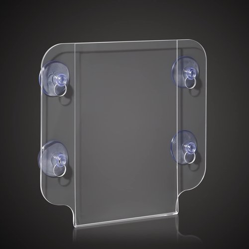 CiaoHER Acrylic Sign Holder 4 x 6, Clear Acrylic Frames Glass Window Wall Mount Advertising Signage Sign Holder with 4 Suction Cups for Mall, Office, Home, Restaurant, Vertical（6 Pack）