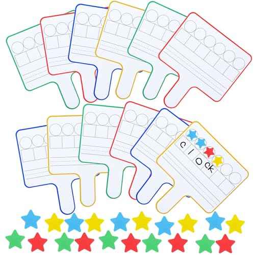 Seajan 12 Pcs Back to School Magnetic Dry Erase Board Magnetic Answer Board Science of Reading Manipulatives Preschool Classroom Phonemic Awareness Classroom Materials for Class School